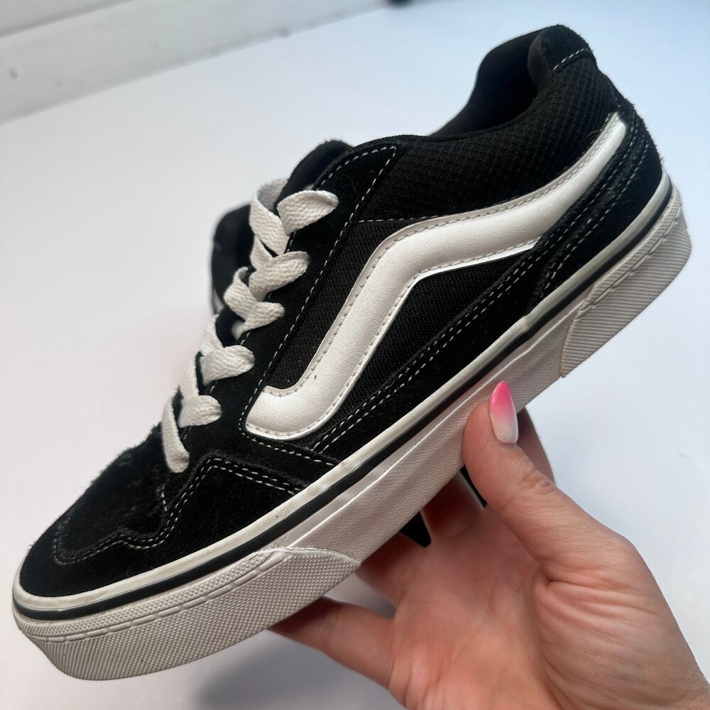 Vans Caldrone Black White Skate Shoes